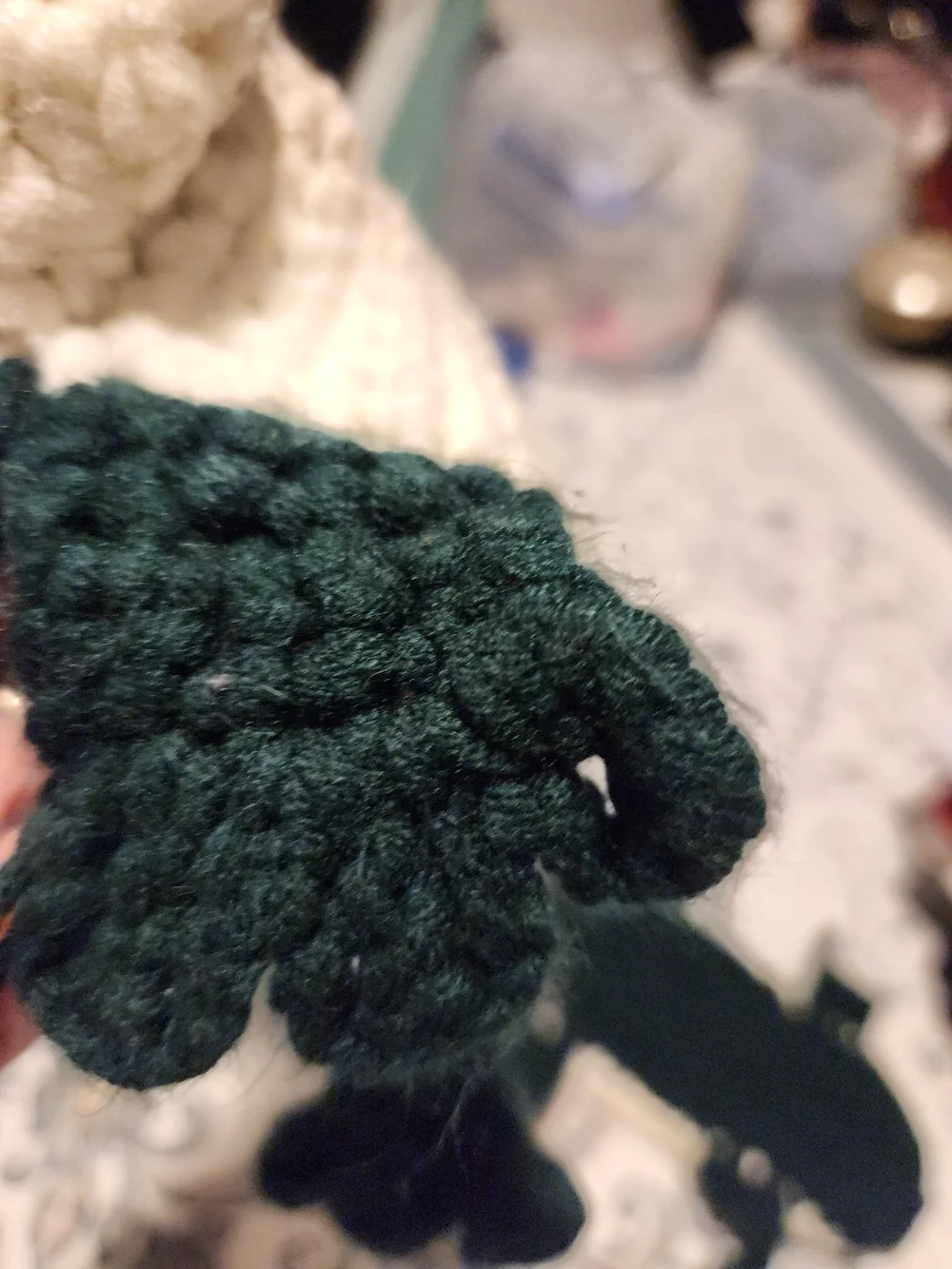 Handmade Alligator Dark Green and Cream Crocheted Socks - Cozy